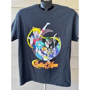 Sailor Moon Graphic T-Shirt – Black – Adult Medium